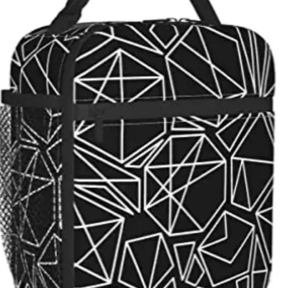 New Black Reusable Insulated Lunch Bag - Picture 3 of 5